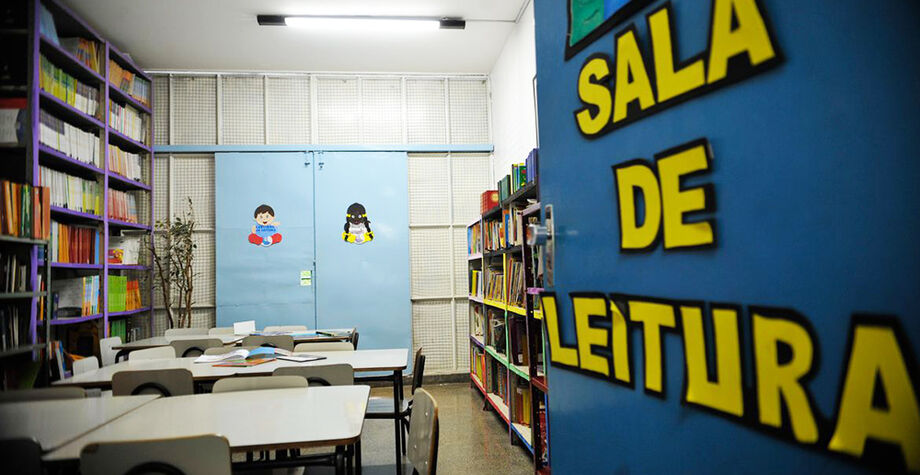 As salas de aulas estão vazias