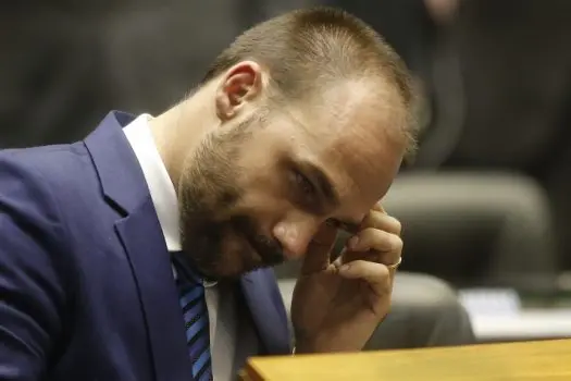 O deputado federal Eduardo Bolsonaro (PSL-RJ) no plenário da Câmara dos Deputados