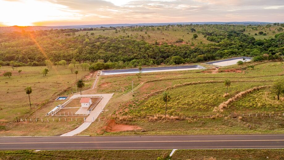 Estação de Tratamento de Esgoto da Sanesul no município de Figueirão