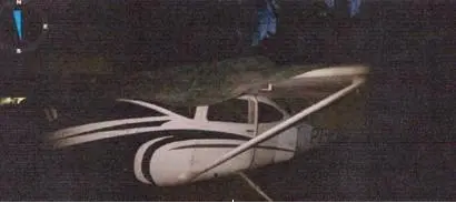 Avião encontrado durante diligência da operação Haraquiri