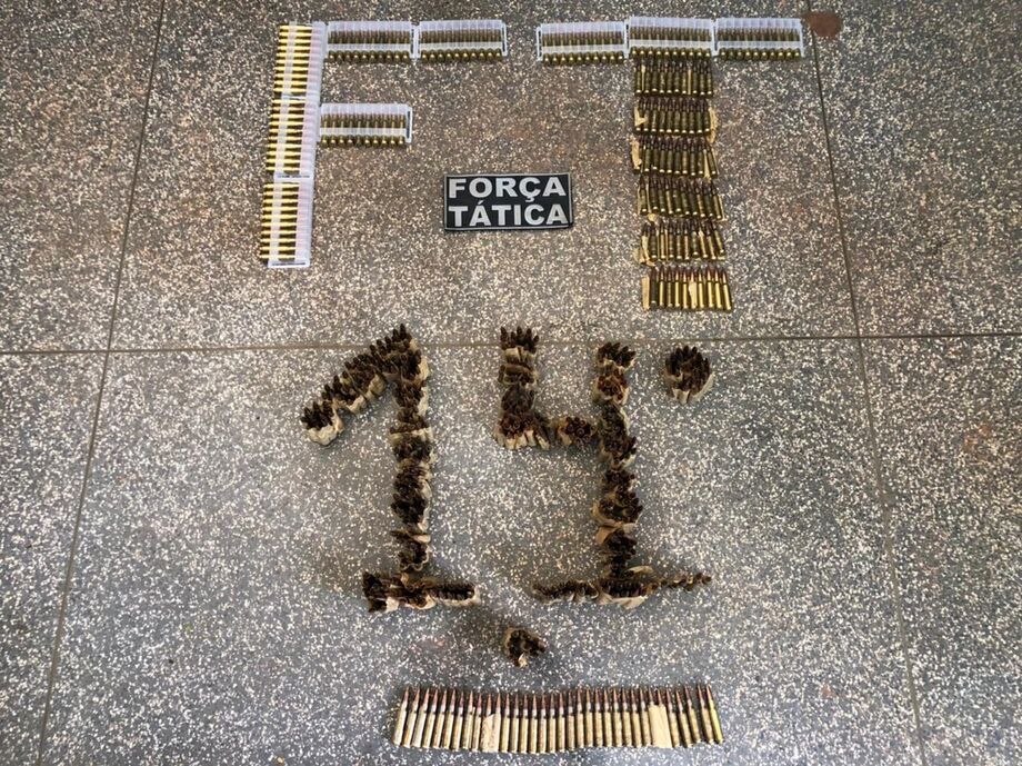 Munições apreendidas