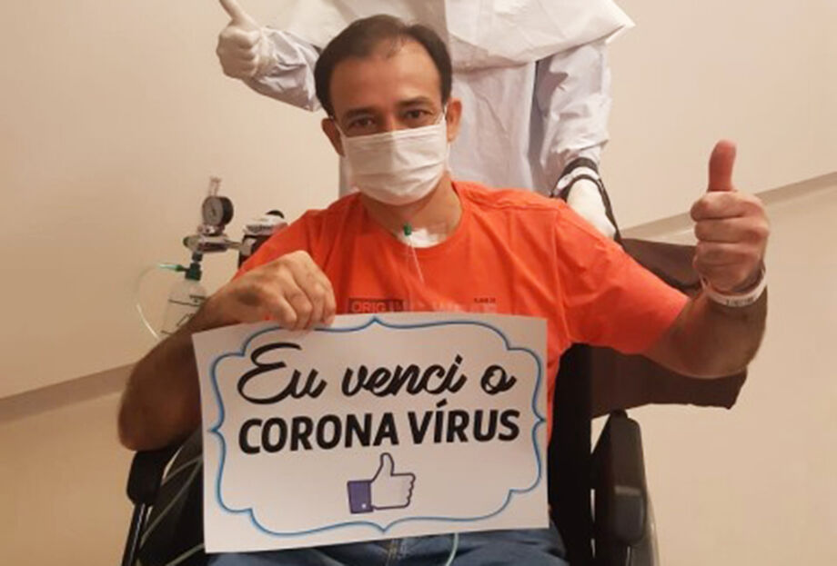 O paciente Marcelo Gonçalves, que venceu o coronavírus