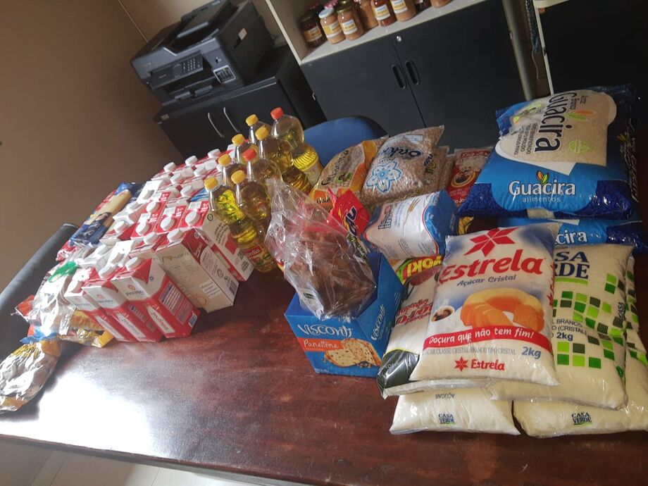 Parte dos alimentos arrecadados Abrapec
