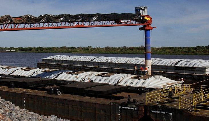 Com dois portos ativos, volume das exportações de MS via Porto Murtinho cresce 57,83% em 2020
