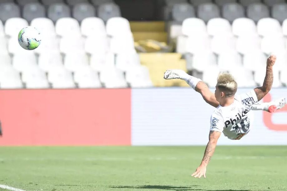 Soteldo foi o destaque santista com um gol e o passe preciso para Bruno Marques definir