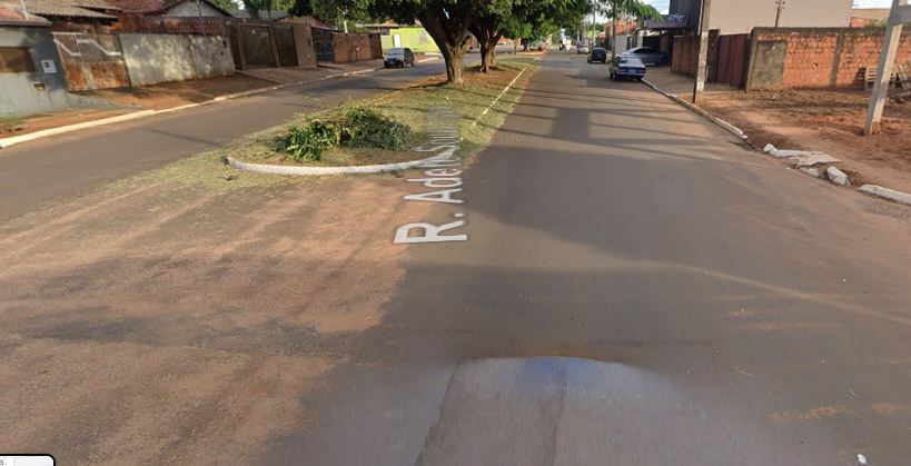A rua onde aconteceu o crime
