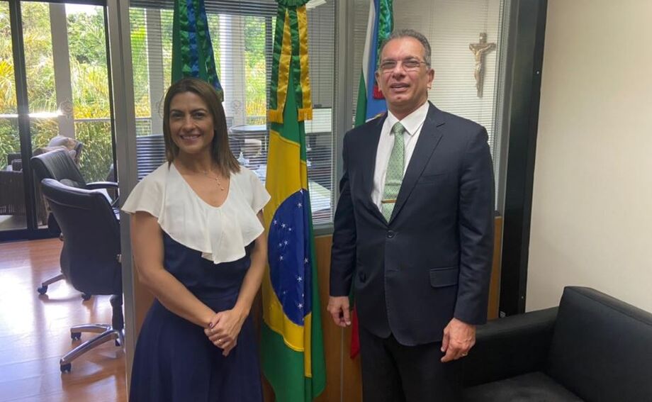 A senadora Soraya Thronicke e o desembargador Carlos Eduardo Contar