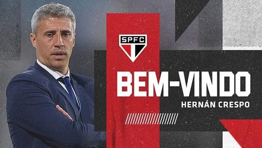 Crespo fechou com o São Paulo um contrato por duas temporadas