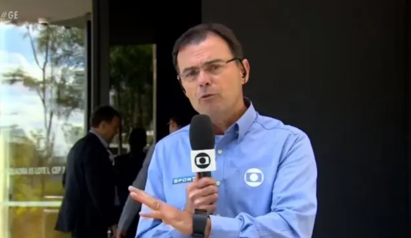 Tino Marcos como repórter da TV Globo
