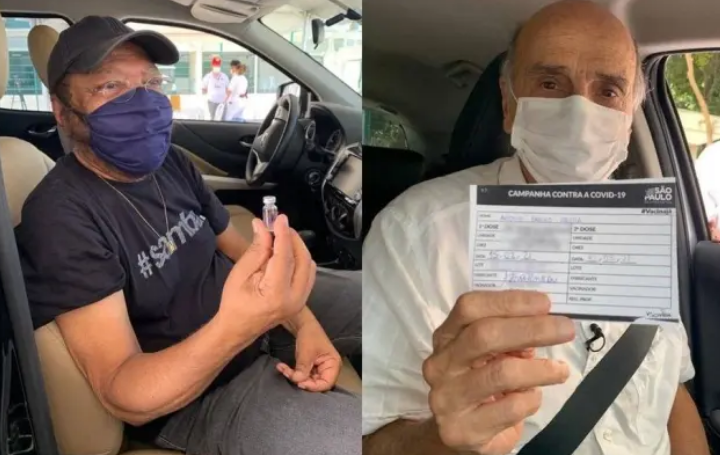 Martinha da Vila e Drauzio Varella recebem vacina contra covid-19