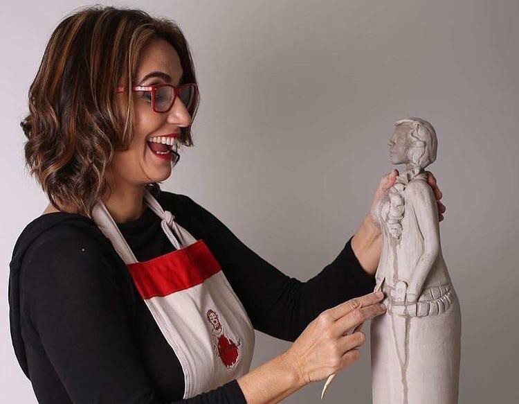 A ceramista Andrea Lacet