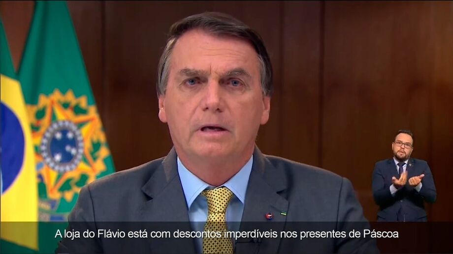 Jair Bolsonaro (sem partido) em pronunciamento