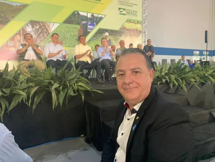 O deputado estadual do MT Silvio Fávero, em visita de Bolsonaro ao Estado em 18 de setembro de 2020
