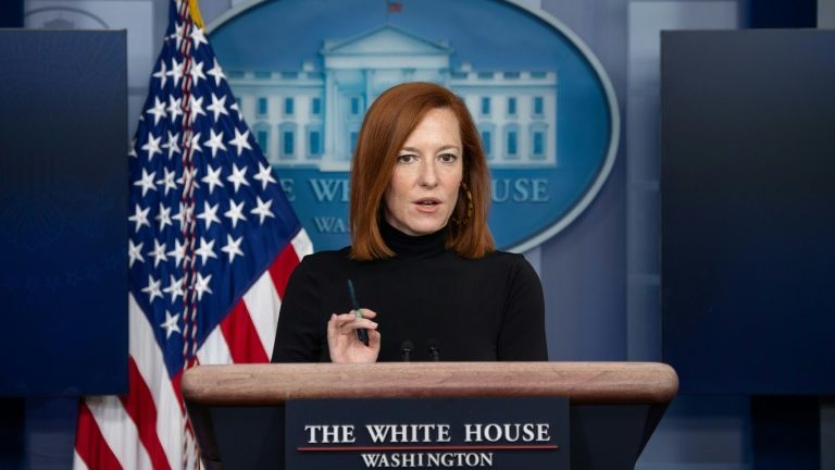 A secretária de imprensa da Casa Branca, Jen Psaki