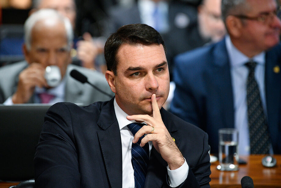 O senador Flávio Bolsonaro (Republicanos-RJ), em foto de arquivo (15/10/2019)
