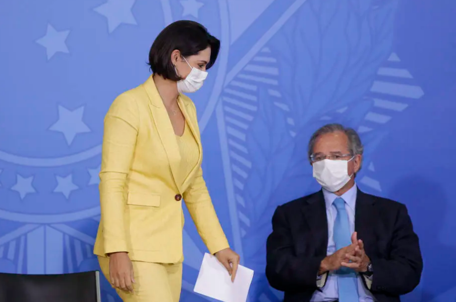 MICHELLE BOLSONARO E PAULO GUEDES
