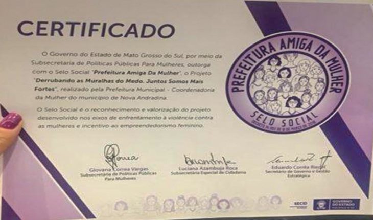 Selo Social Prefeitura Amiga da Mulher 2021