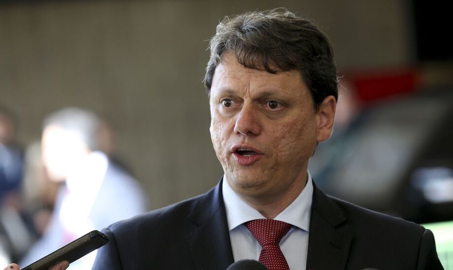 O ministro da Infraestrutura, Tarcísio Gomes de Freitas