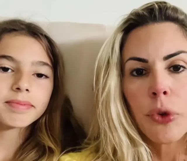 Joana Prado e a filha Kyara, fruto do relacionamento com Vitor Belfort