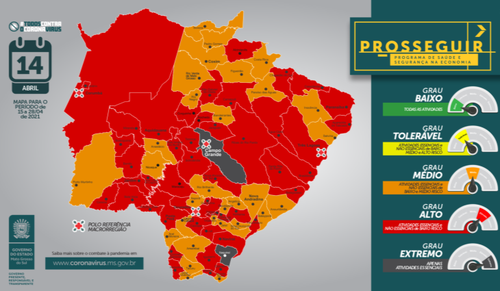 Mudanças nas bandeiras do Prosseguir podem alterar atividades nos municípios de MS