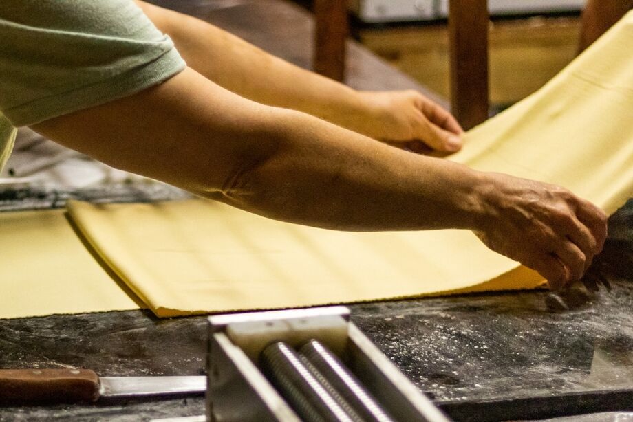 Preparação artesanal da massa