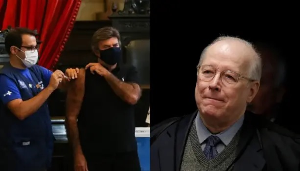 O presidente do STF, Luiz Fux, e o ministro aposentado, Celso de Mello