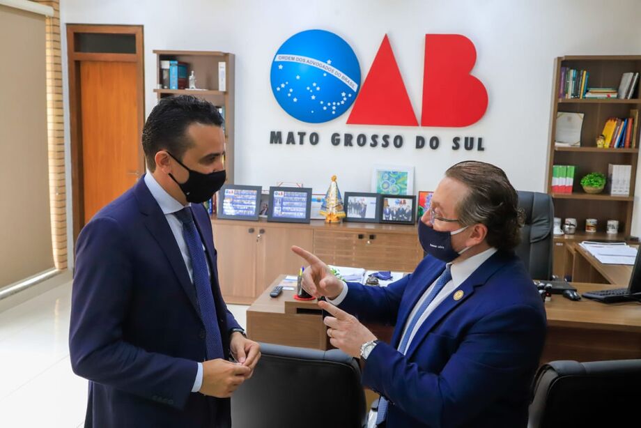 O presidente do IDAMS, João Paulo Lacerda e o presidente da OAB/MS, Mansour Karmouche