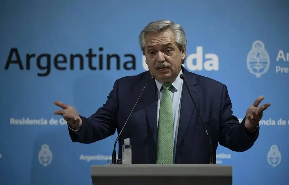 O presidente da Argentina, Alberto Fernández