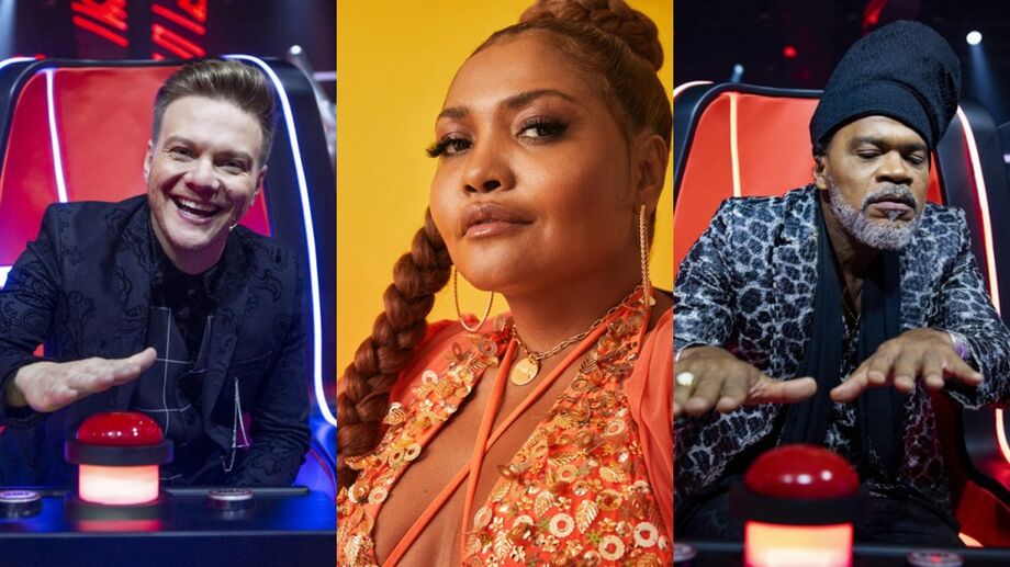 Técnicos do The Voice Kids: Michel Teló, Gaby Amarantos e Carlinhos Brown
