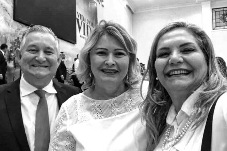 Deputado Antonio Vaz, sua esposa Luciana Vaz e Márcia Caetano