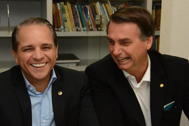 Deputado estadual Coronel David e o presidente da República Jair Messias Bolsonaro