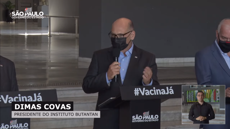 O presidente do Instituto Butantan, Dimas Covas