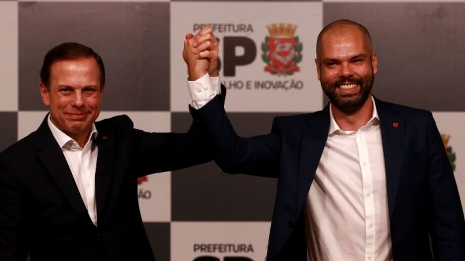 O governador de São Paulo, João Doria (esq.), e Bruno Covas (dir.)