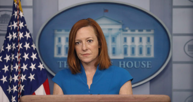 A secretária de imprensa da Casa Branca, Jen Psaki