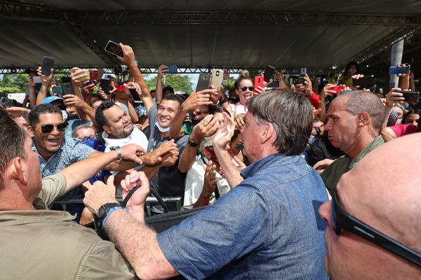 O presidente Jair Bolsonaro em visita ao Maranhão