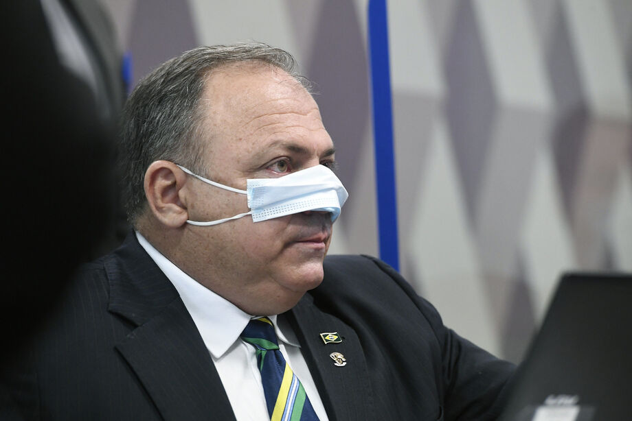 Eduardo Pazuello, durante sessão da CPI da Covid