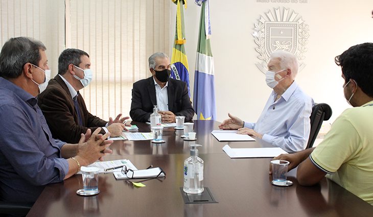 Reunião entre o governador Reinaldo Azambuja e o prefeito de Rio Verde