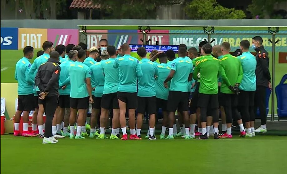 A seleção brasileira fez nesta quarta-feira o seu último treino na Granja Comary, em Teresópolis (RJ)