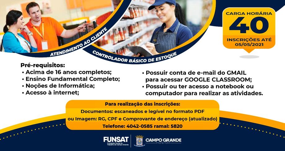 Funsat abre inscrições para cursos on-line