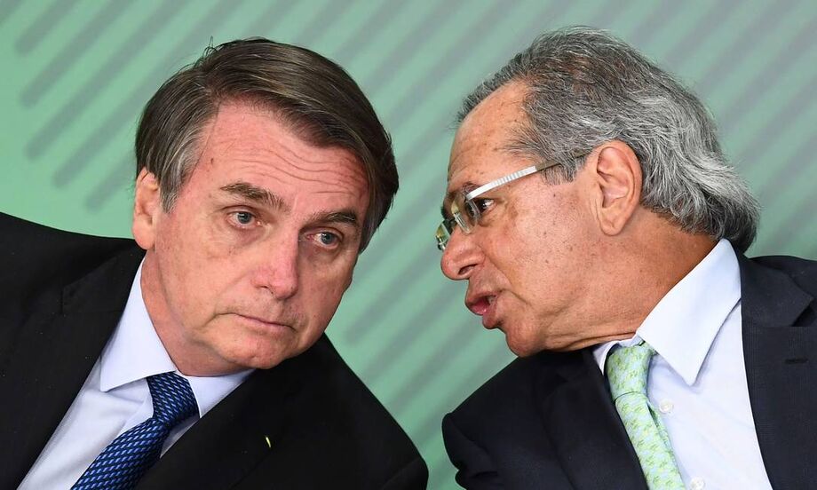 O presidente Bolsonaro e o ministro Paulo Guedes