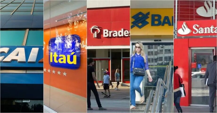 Os cinco maiores bancos do País