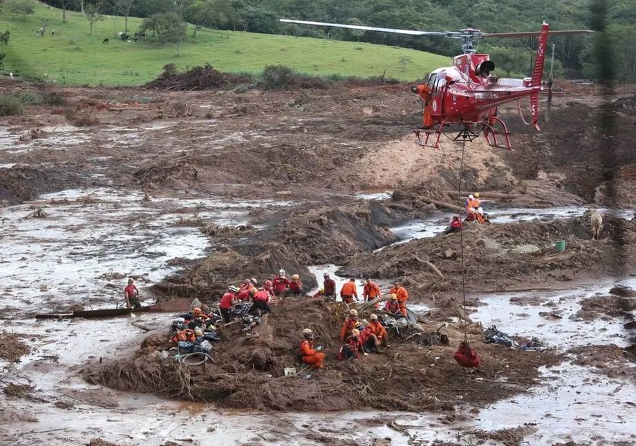 Barragem de rejeitos de ferro pertencente à Vale se rompeu em Brumadinho, na região metropolitana de Belo Horizonte, no dia 25 de janeiro de 2019
