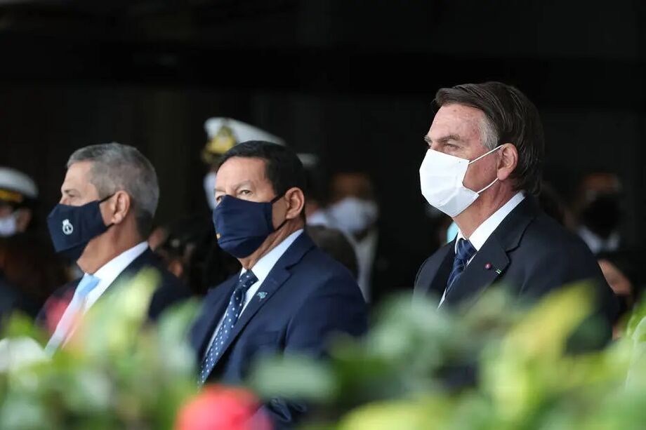 Presidente Jair Bolsonaro e o vice-presidente Hamilton Mourão