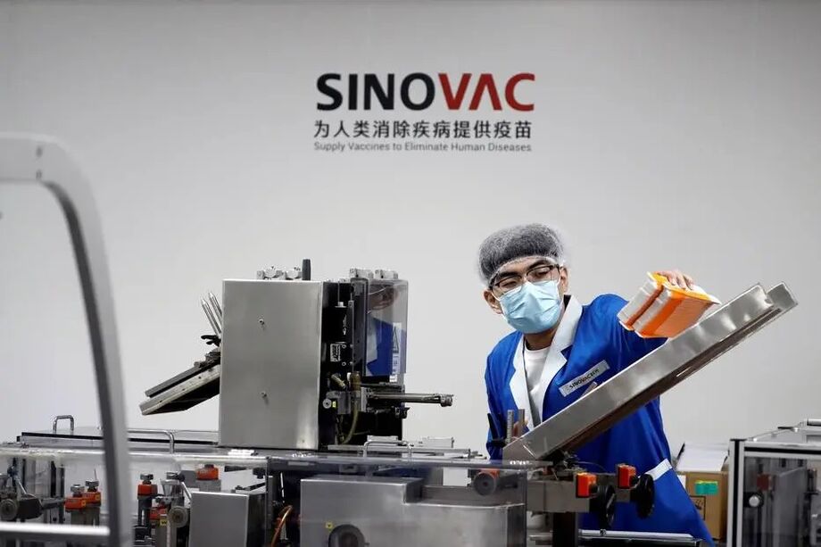 O laboratório da fabricante de vacinas Sinovac Biotech em Pequim, China