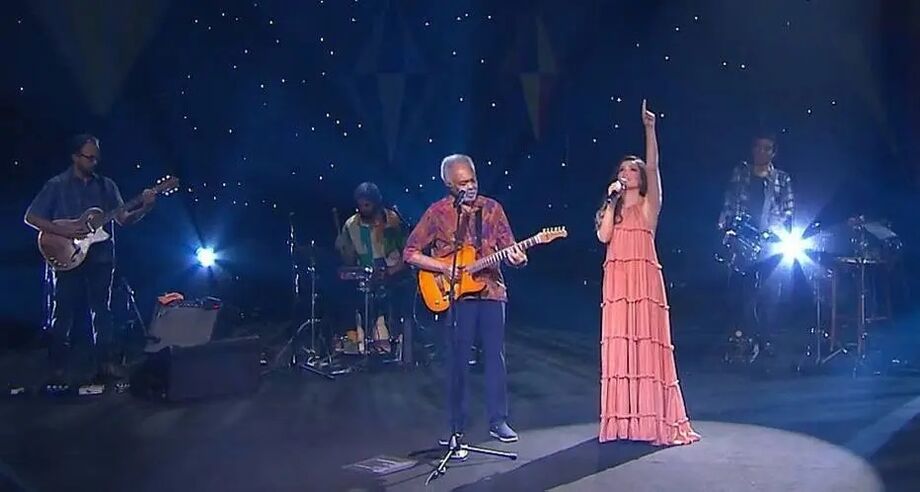 Gilberto Gil e Juliette em live junina no Dia de Santo Antônio