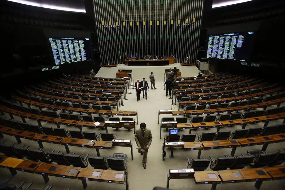 O plenário da Câmara dos Deputados, em Brasília