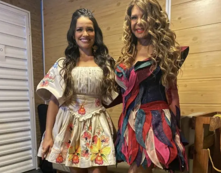 Juliette Freire e Elba Ramalho, nos bastidores da live de São João Foto: Instagram @elbaramalho