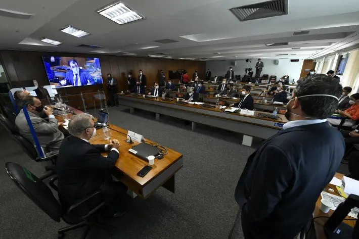 Sessão da CPI da Covid no Senado