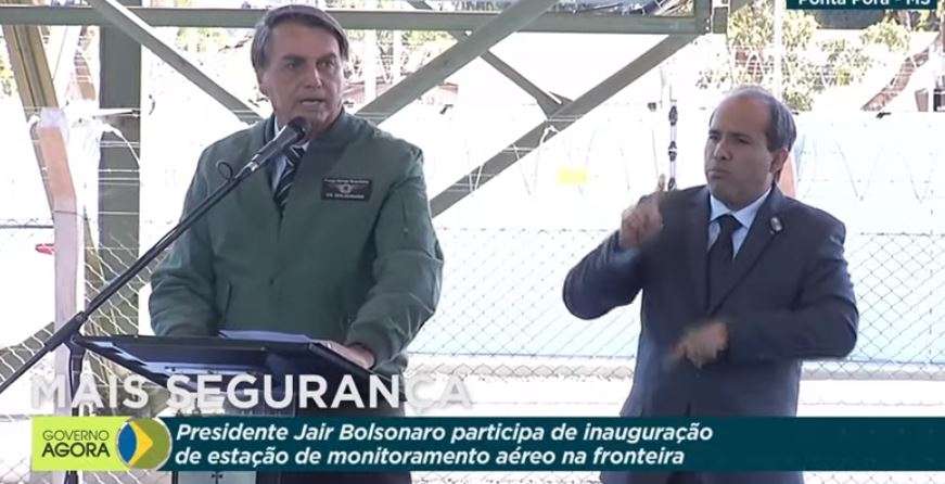 O presidente fez o discurso