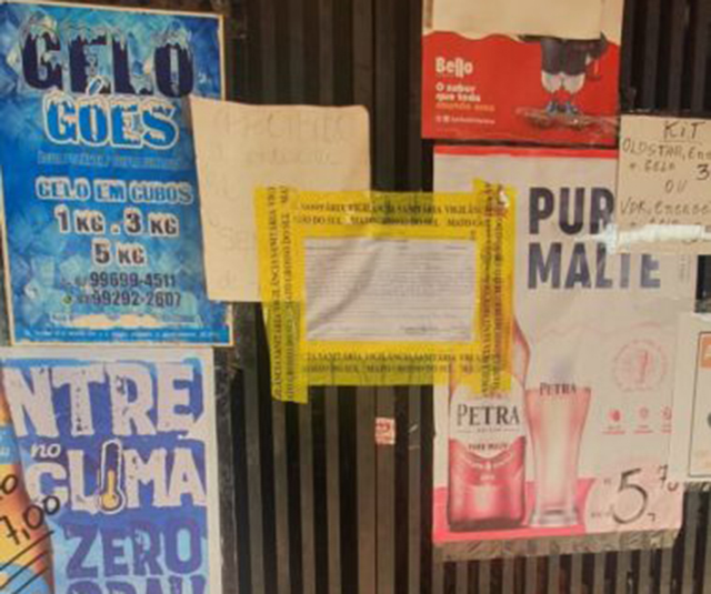 A conveniência foi autuada e interditada